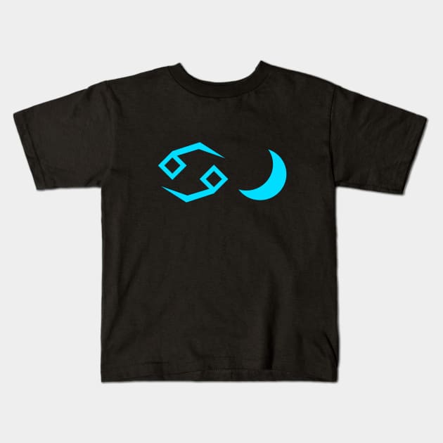 Zodiac Moon Sign: Cancer Kids T-Shirt by Sheomagi Designs